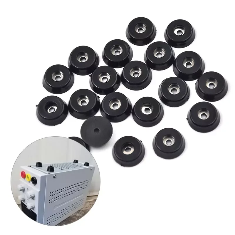 

20Pcs Black Rubber Feet Chair Floor Protector Non-slip Furniture Feet Table Leg Cover Speaker Cabinet Bottom Pads Funiture Parts