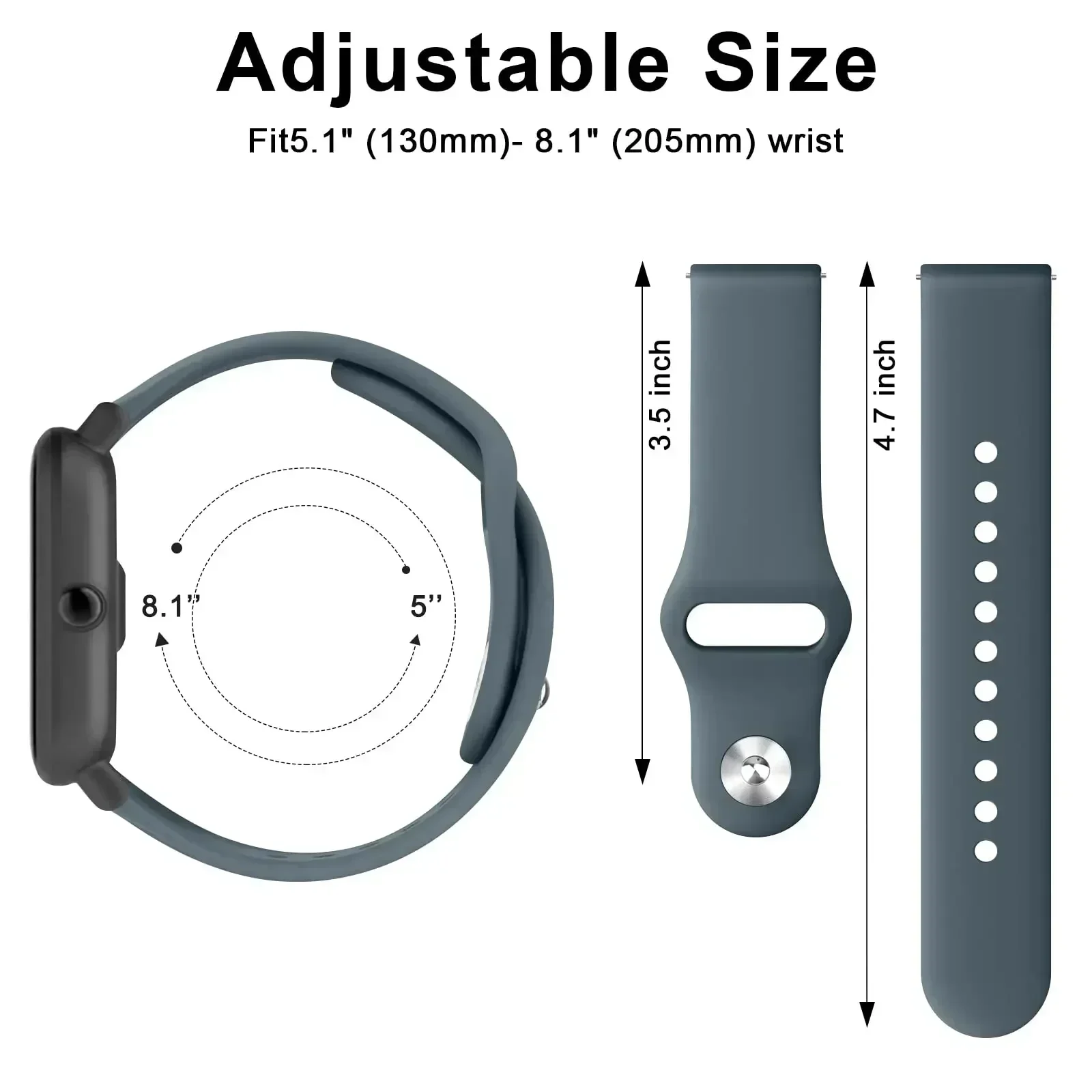 22mm 20mm Soft Sports Silicone Strap for Redmi Watch 5 Lite Comfortable Wristband Active Bracelet Band Correa