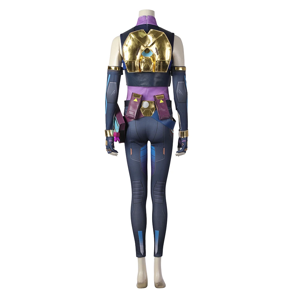 Valorant неоновая модель Женская боевая униформа полный комплект для Хэллоуина