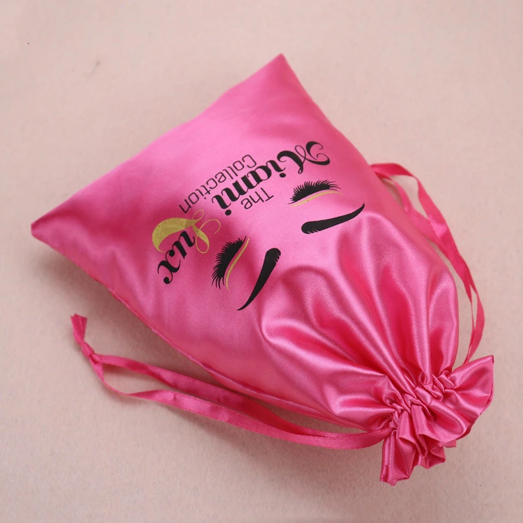 Атласная блестящая упаковка Шелковый мешок на шнурке для ювелирных изделий