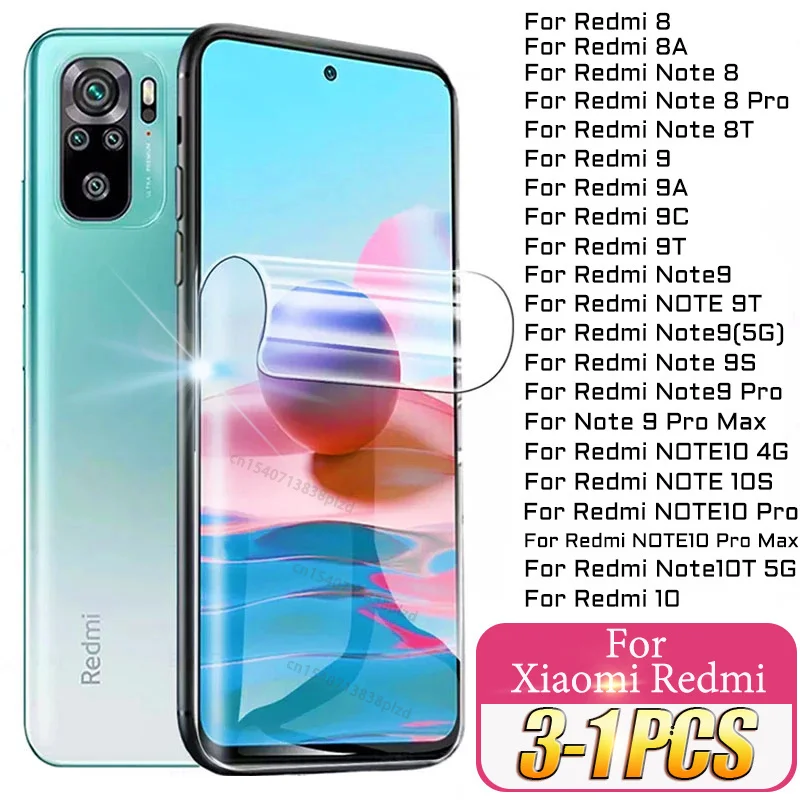 

Hydrogel Film For Redmi Note10 Pro 10S Screen Protector Redmi Note 10 S 9 8 9S T 9T 8T 9A 9C 8A Pro Max A C 5G 11 11S Not Glass