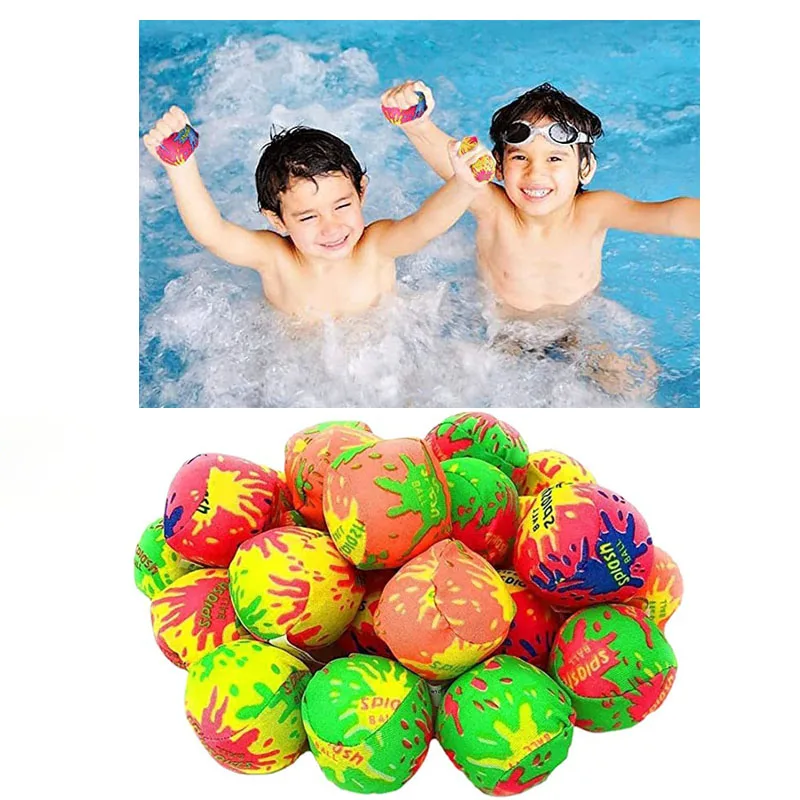 

6pcs Reusable Game Beach Sports For Kids Funny Pool Toys Outdoor Interactive Random Color Summer Soaking Water Splash Ball