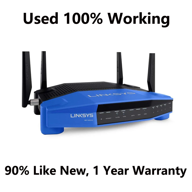 LINKSYS WRT1900ACS Used ULTRA-FAST SMART WI-FI ROUTER, Dual-Band WIRELESS ROUTER, 1.6 GHz CPU