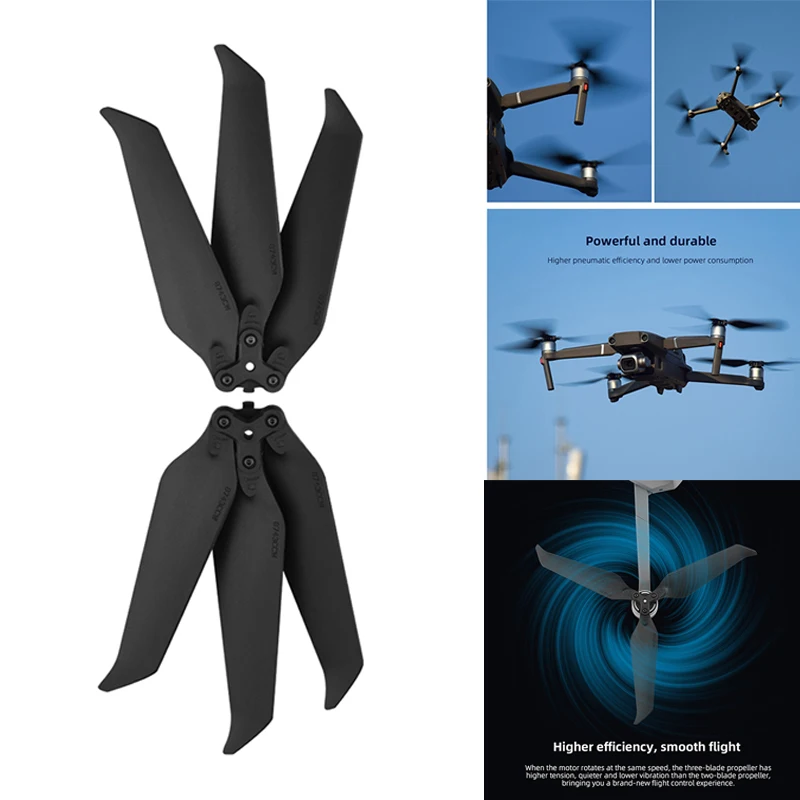 

HOT-Low-Noise Propellers Three-Blade Props Wing Replacement Kits Spare Parts For DJI Mavic 2 Pro/ Zoom Accessories