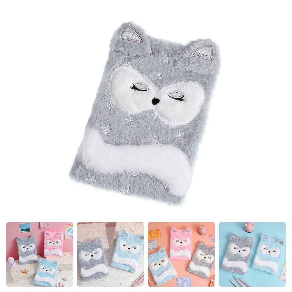 

Snowflake Fox Book Adorable Notebook Dairy Girls Gift Cartoon Student Stationery Gifts Foxes Fluffy Cute Students Diary