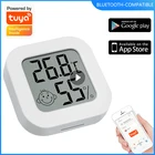 Умная Цифровая метеостанция Tuya, электронный измеритель влажности и температуры с Bluetooth, подходит для дома