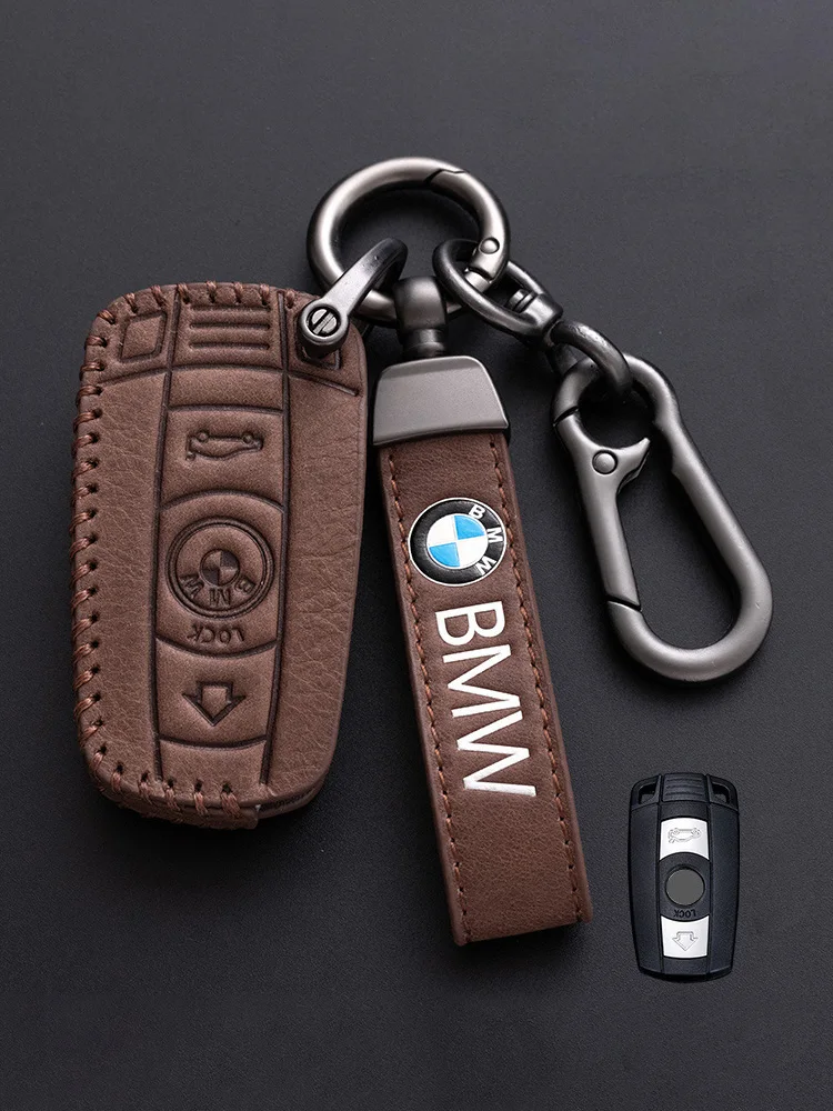 Кожаный чехол для ключей от машины BMW E90 E60 E70 E87 3 5 6 серии M3 M5 X1 X5 X6 Z4 E71 E72 E88 E89 E91 E92