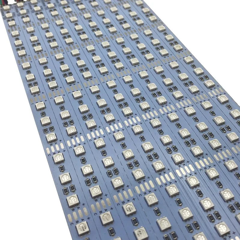 Фото 100 шт. 100 см SMD 5050 RGB LED-лента, 12В/24В, 1 метр, 72 светодиода, полноцветная, жесткая алюминиевая, для праздничных шоу и выставок №4