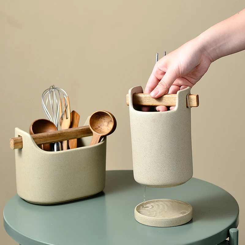 

Creative Chopsticks Spoon Drain Rack Fork Spoon Bucket Household Tableware Drain Rack Kitchen Table Storage Container Set ZC281