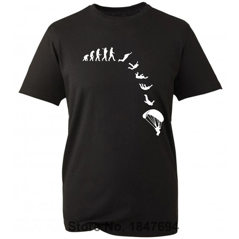 

Новая футболка Go для прыжков с парашютом Эволюция брендовая одежда забавная уличная одежда с коротким рукавом для прыжков с парашютом пода...