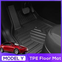 Tesla Model Y Custom Fit Car Accessories Floor Mat Full Set TPE ECO Carpet for Tesla Model Y Waterproof Protection Mat (5 Seats)