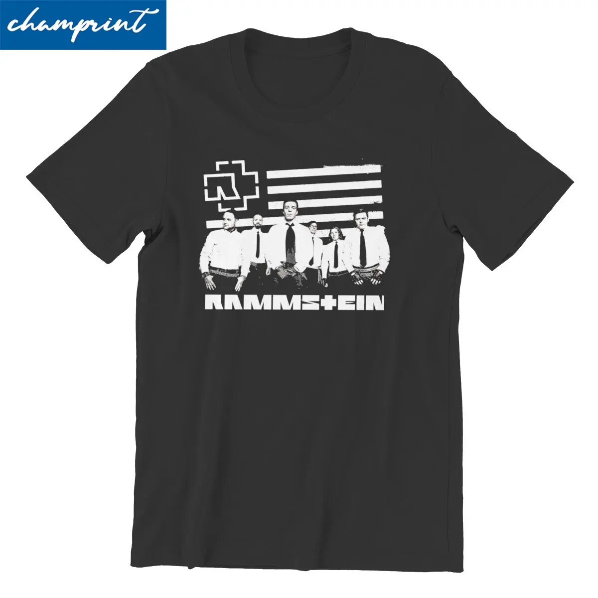 

R-Rammstein WW Rock Metal T-Shirt Men Humor Pure Cotton Tees Crewneck Short Sleeve T Shirts Unique Tops