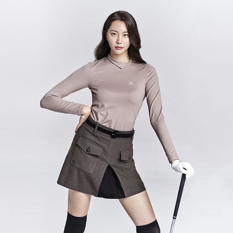 

Golf Women's Sports Breathable Shirt Long Sleeved T-shirt Temperament Slim Fit High Elastic Bottomwear