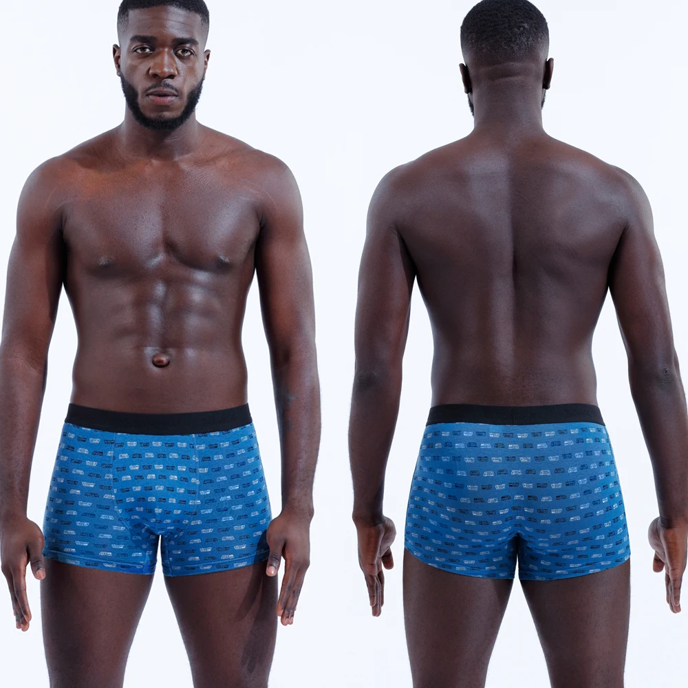 4Pcs Lot Cotton Print Boxers Sexy Men's Panties Homme Boxer Shorts Underwear For Man Underpants Large Size Mens Boxershorts