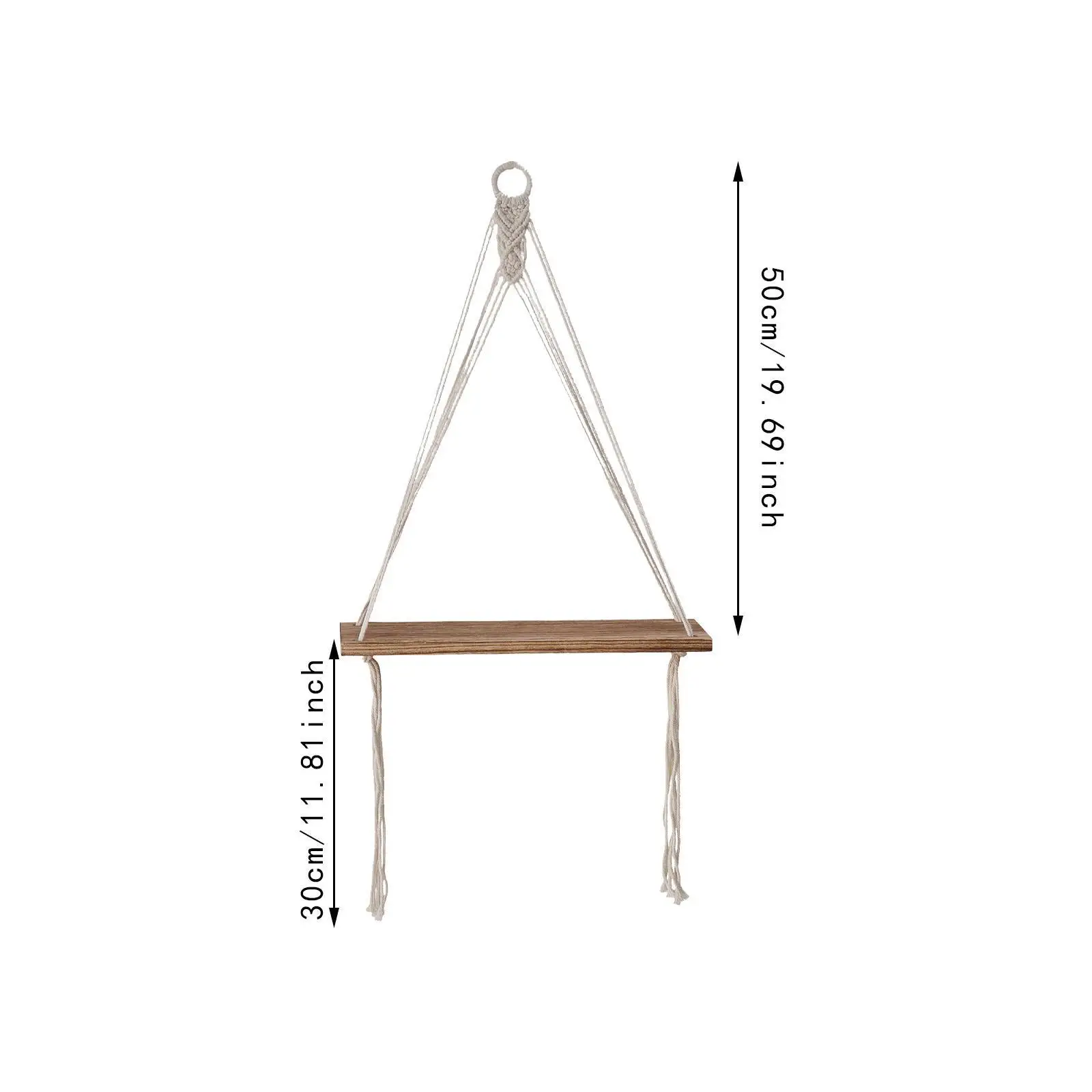 Настенная полка в стиле бохо макраме украшение на стену деревенская ручная