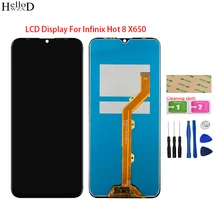 6.52' For Infinix Hot 8 X650 X650C X650B X650D LCD Display Touch Screen Digitizer Assembly 100% Tested LCD Replacement