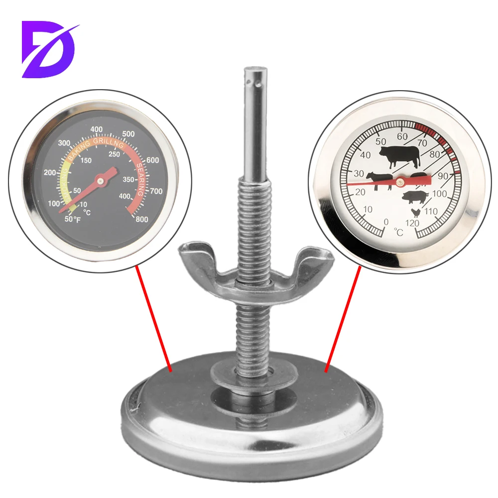 

Instant Read Oven Thermometer for Kitchen Home Baking Household Cooking Temp Gauge 0-400℃ BBQ Smoker Grill Thermometer