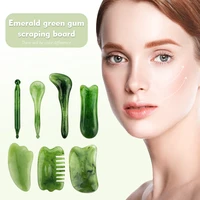 gua sha scraper green natural resin guasha scrapping plate gua sha massager facial massager for face back neck skin care tools