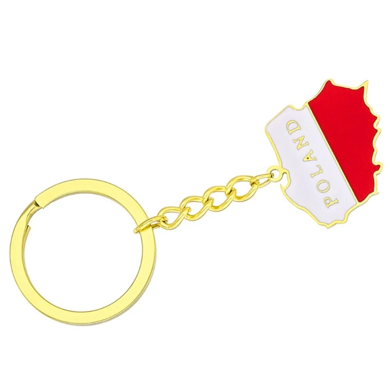 Нежный брелок с флагом Польши. Универсальный для ключей картой Прочный материал