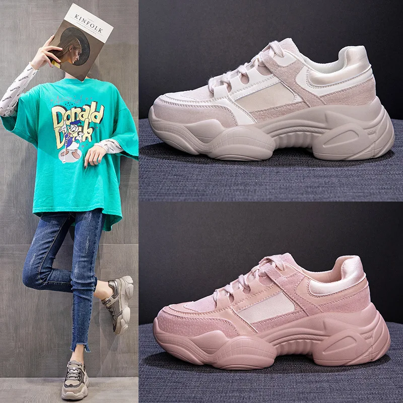 

Plush leather dad shoes for women winter new Korean version versatile ins fashion shoes casual thick soled sneakers