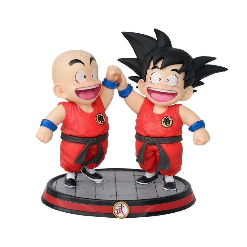 

14cm Dragon Ball Z Anime Figure Childhood Gk Son Goku Kuririn PVC Action Figures Dbz Kulilin Figurine Model Dolls Toys Kids Gift