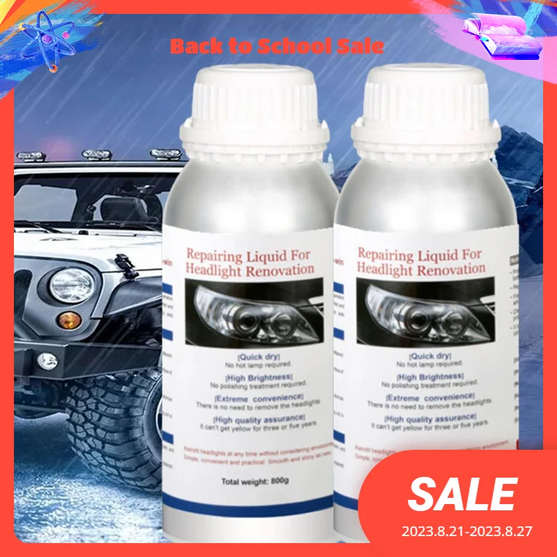 

2PCS Car Headlight Repair Fluid Renovation Agent Polishing Repair Kit Headlight Mount Vapor Car Headlight Restoration Renovator