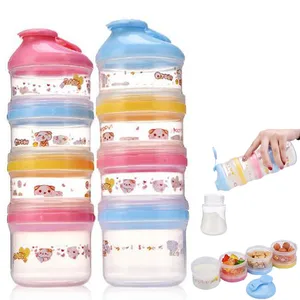 4 Layer Baby Milk Powder Formula Dispenser Container Snacks Food Storage Box Essential Cereal Boxes Toddle Kids Milk Container