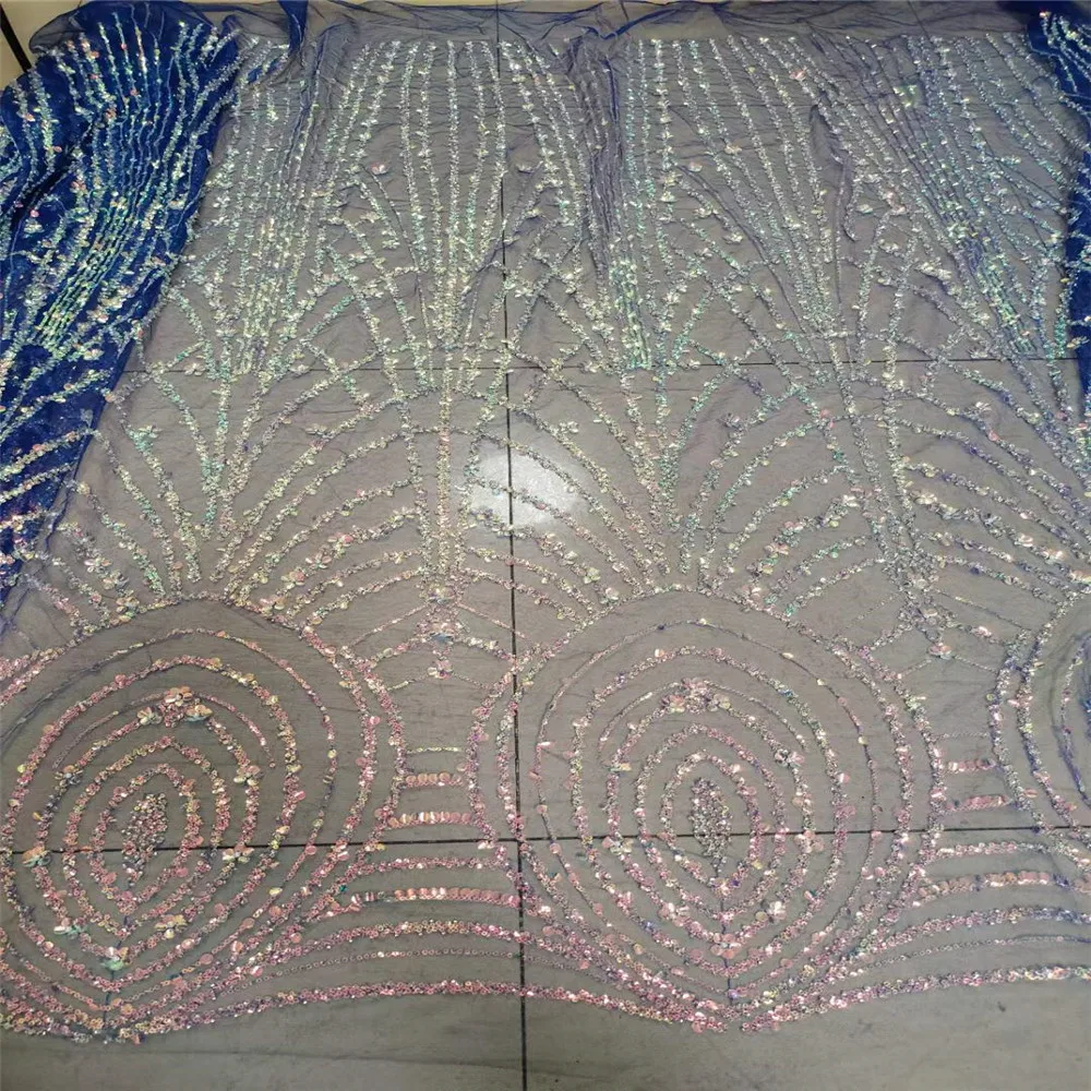 Nigerian French Sequins Lace Fabric Hot Sale Handmade 2022 Embroidered African Beaded Net Mesh Cloth for Women Dress ML35N552 6 Nigerian French Sequins Lace Fabric Hot Sale Handmade 2022 Embroidered African Beaded Net Mesh Cloth for Women Dress ML35N552 6