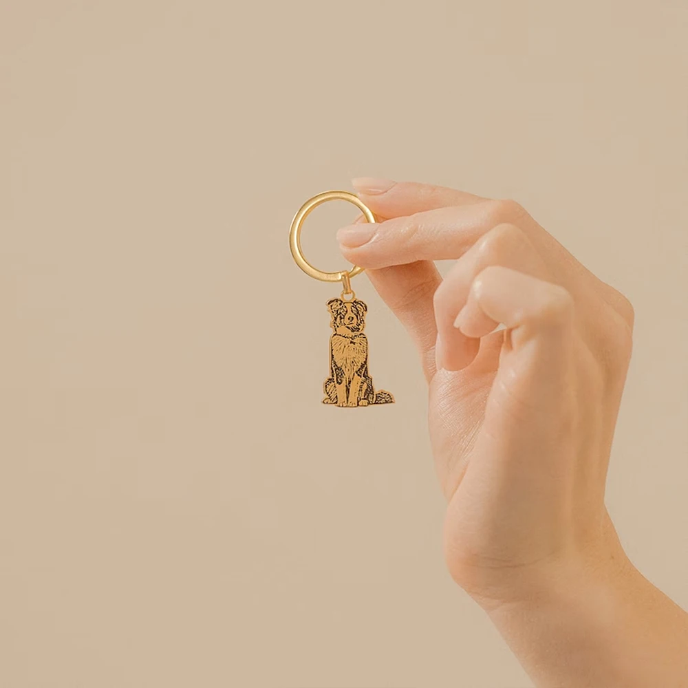 

Personalised Animal Keyring Pet Dog Keychain Metal Keychain Pendant Men Women Keyring