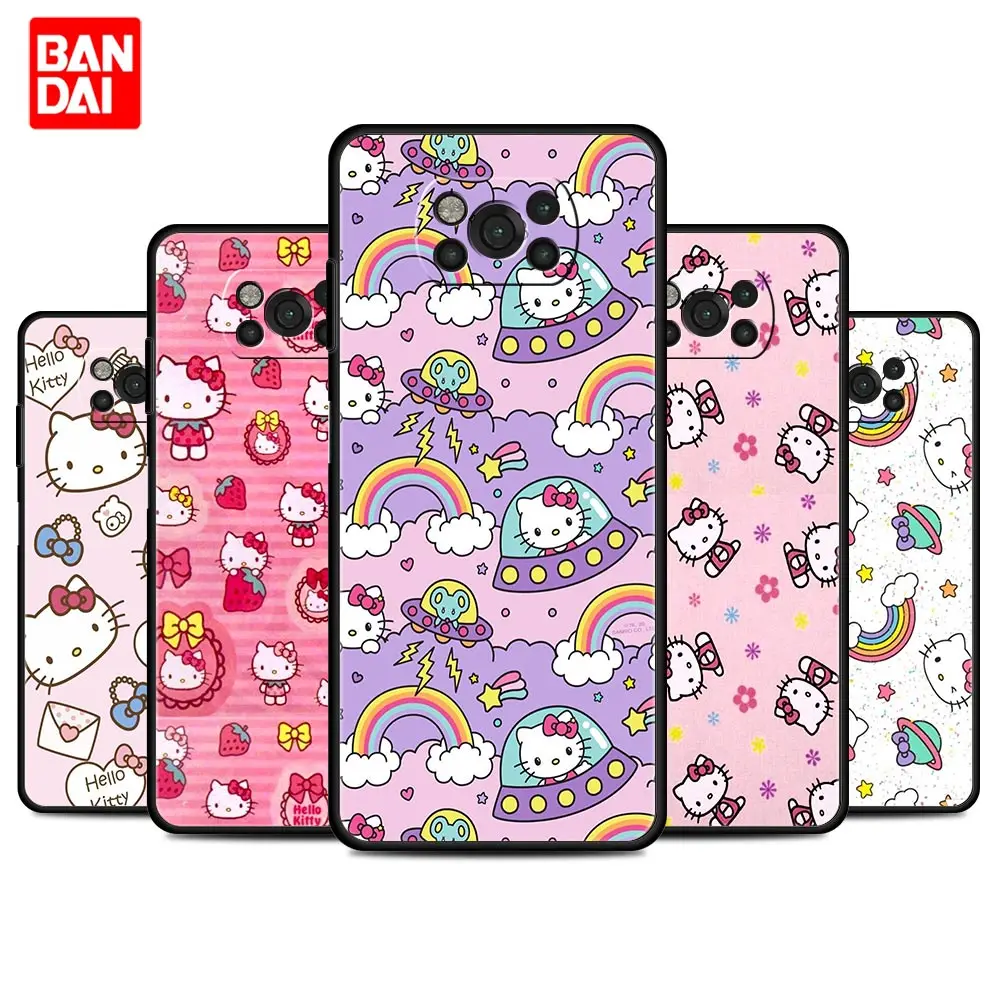 

Hello Kitty Cute Design Case for Xiaomi Mi Poco X3 NFC F3 Redmi Note 9s 9 9A 9C 8 10 11 9T 8T 10T K40 Pro Plus Cover Thin Matte