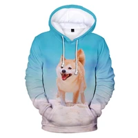 new lovely shiba inu 3d hoodies menwomen fashion long sleeve hooded sweatshirt casual funny akita dog pullovers popular clothes