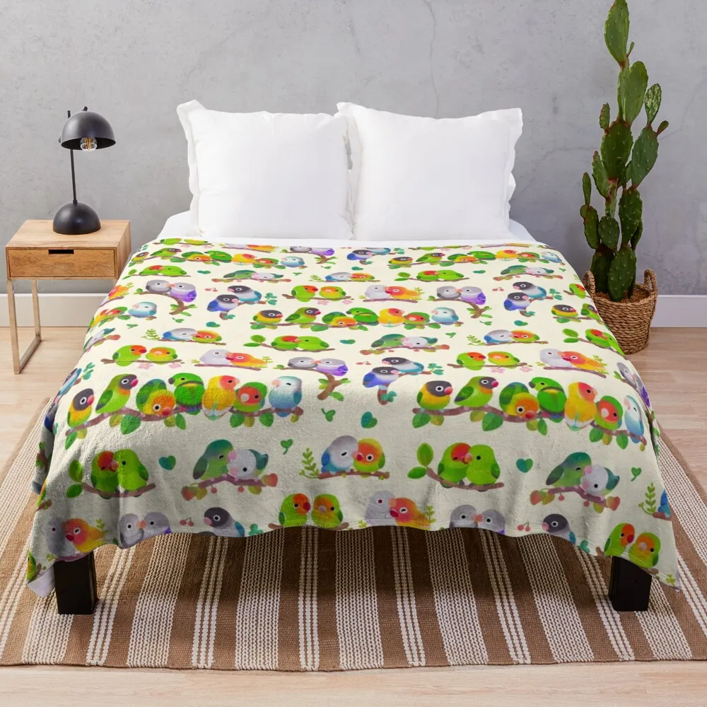 

Lovebird Throw Blanket Flannel Fabric Soft