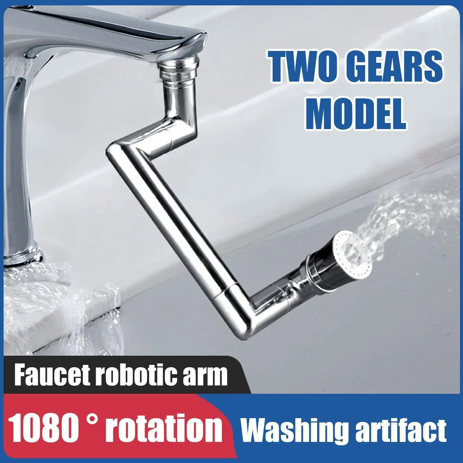 

Universal 1080° Faucet Extender Spray Head Large Angle Splash Aerator Faucet Robotic Faucets Bubbler Arm Extension Swivel F H4A5