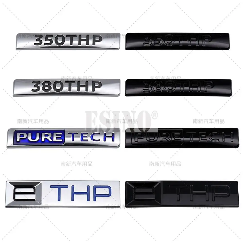 

Стайлинг автомобиля 350 THP 380 THP E-THP Pure Tech 3D ABS, клейкая Эмблема для багажника, наклейка на корпус для Peugeot, модели автомобилей