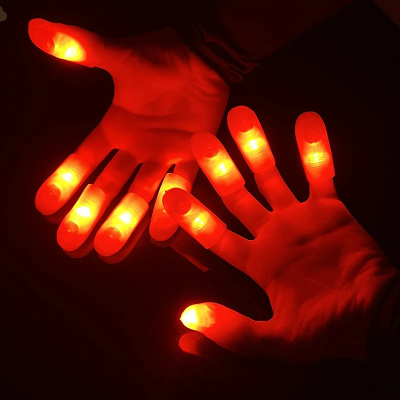 5 шт. СВЕТОДИОДНЫЕ Светящиеся Пальцы волшебные пальцы фотоигрушка Хэллоуин фокус