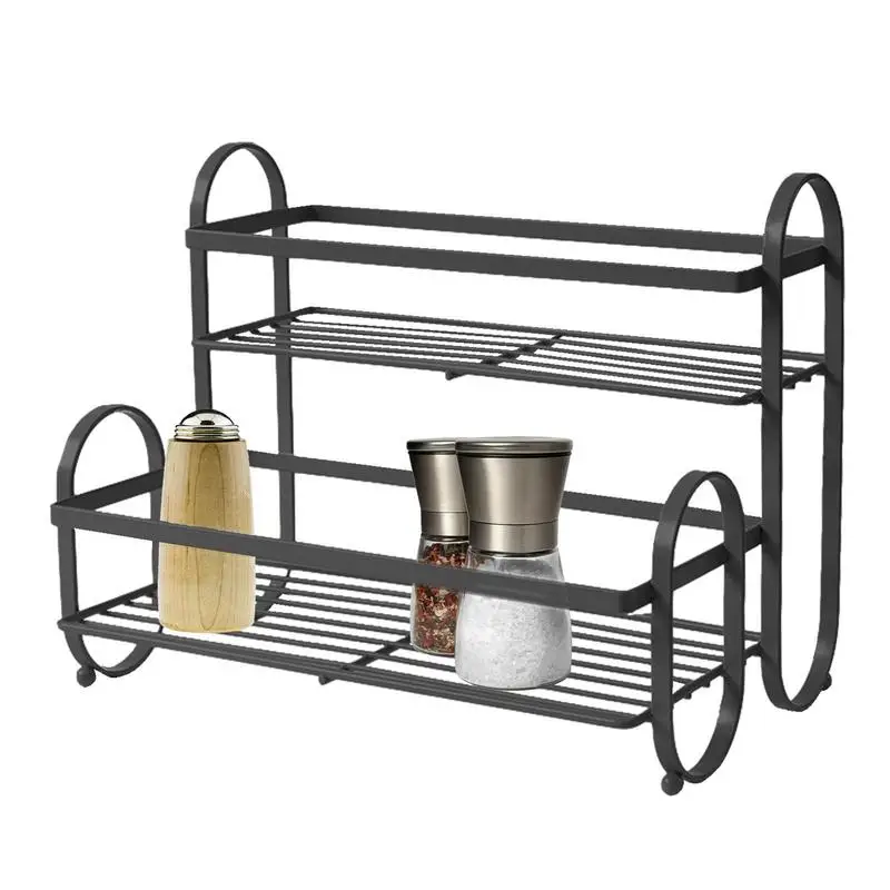 

Spice Rack 2-Tier Spice Rack Kitchen Spice Organizers Kitchen Spice Rack Pantry Countertop Vanity Bathroom Display Stand For