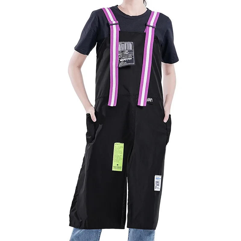 

Новый нейлоновый длинный фартук без рукавов корейская мода унисекс трендовый дизайн бариста парикмахерская Рабочая одежда аксессуары для дома ванной комнаты