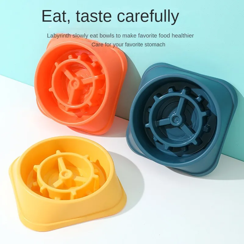 

Dog Feeder Slow Eating Pet Bowl Eco-Friendly Durable Non-Toxic Preventing Choking Healthy Stop Dogs Slower Food Feeding Bowls