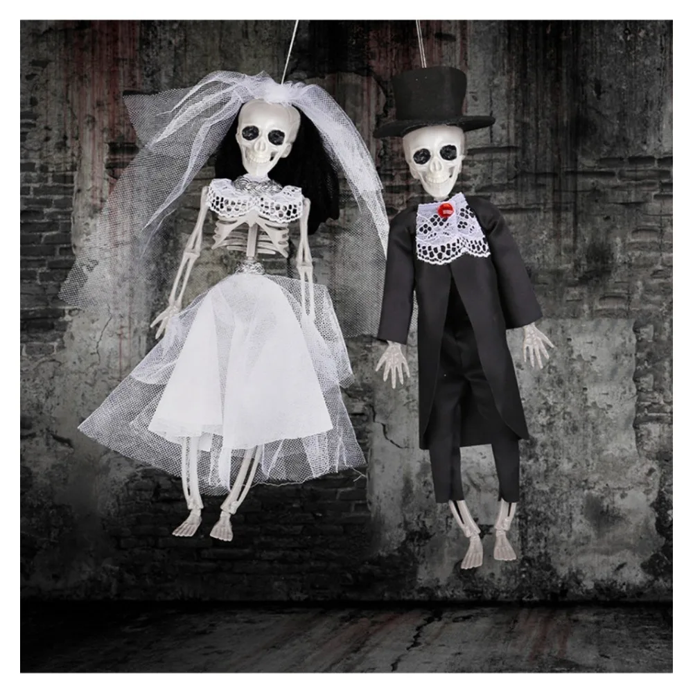Хэллоуин Скелет Пара Подвесные Украшения Искусственный Свадебный Опора