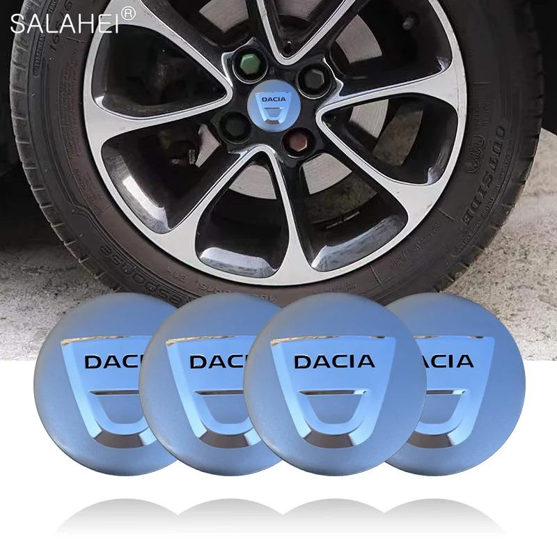 

4Pcs 56mm Car Wheel Hub Sticker Center Cap Emblem Decal For Dacia Duster Logan MCV Sandero Stepway Dokker Lodgy Auto Accessories
