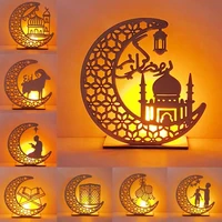 eid mubarak decoration led wooden pendant ornaments ramadan decoration for home islamic mubarak aid mubarek eid al fitr decor
