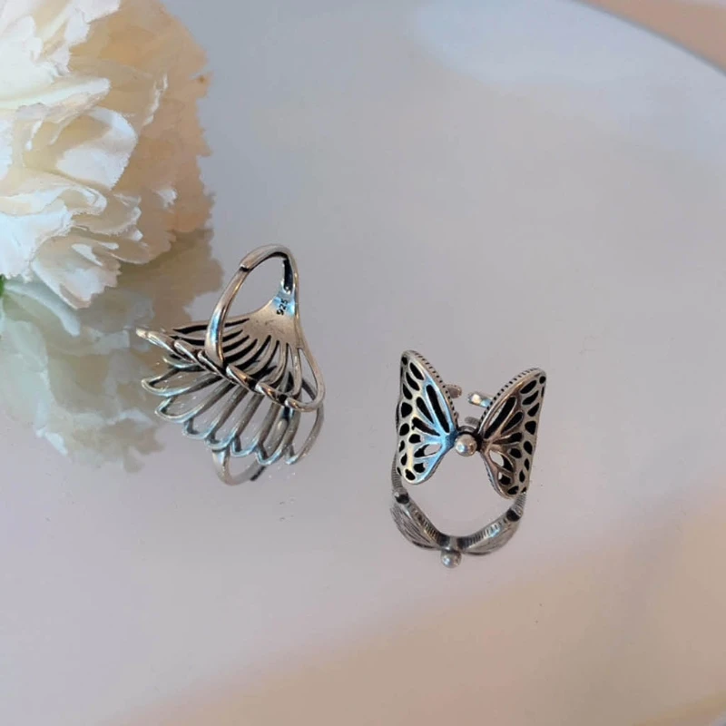 

Minimalist Ring Hollow Out Butterflies Jewelries Valentines Day Gift Accessory