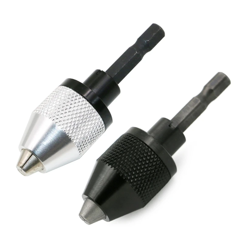 

Metal Keyless Drill Chuck Hex Shank Socket Square Change Adapter Hardware Tool