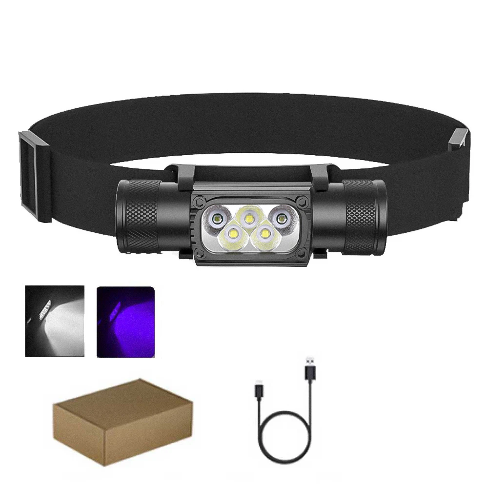 

Sololandor налобный фонарь UV 395 нм белый фиолетовый