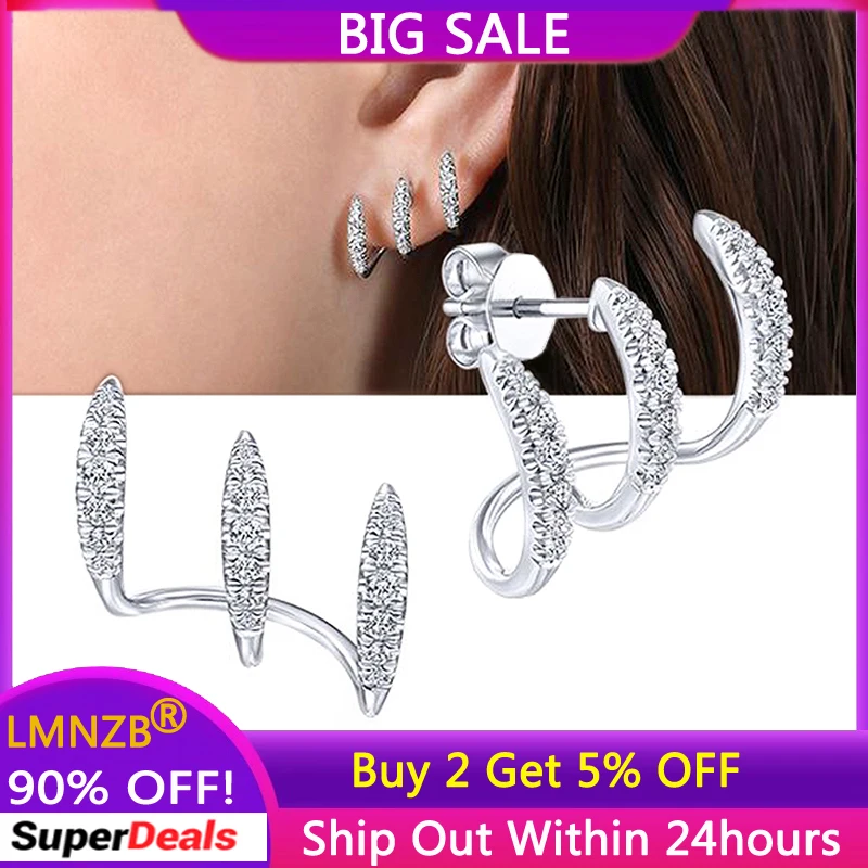 

YHAMNI Silver Color Claws Stud Earrings with Crystal AAA CZ Stone Modern Design Fashion Versatile Accessories Women Jewelry