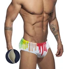 Новинка 2022, мужские плавки с пуш-ап и низкой талией, сексуальное бикини с принтом, Европейская и американская мода, пляжные спортивные шорты для серфинга