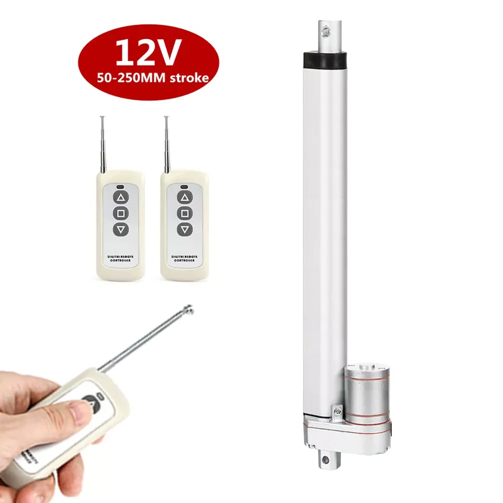 

Радиочастотный электрический линейный привод с дистанционным управлением, 12 В постоянного тока, линейный двигатель, привод распашных воро...