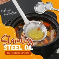 stainless steel oil colander spoon fried food net kitchen gadgets colander sifter sieve fine mesh wire oil skimmer strainer
