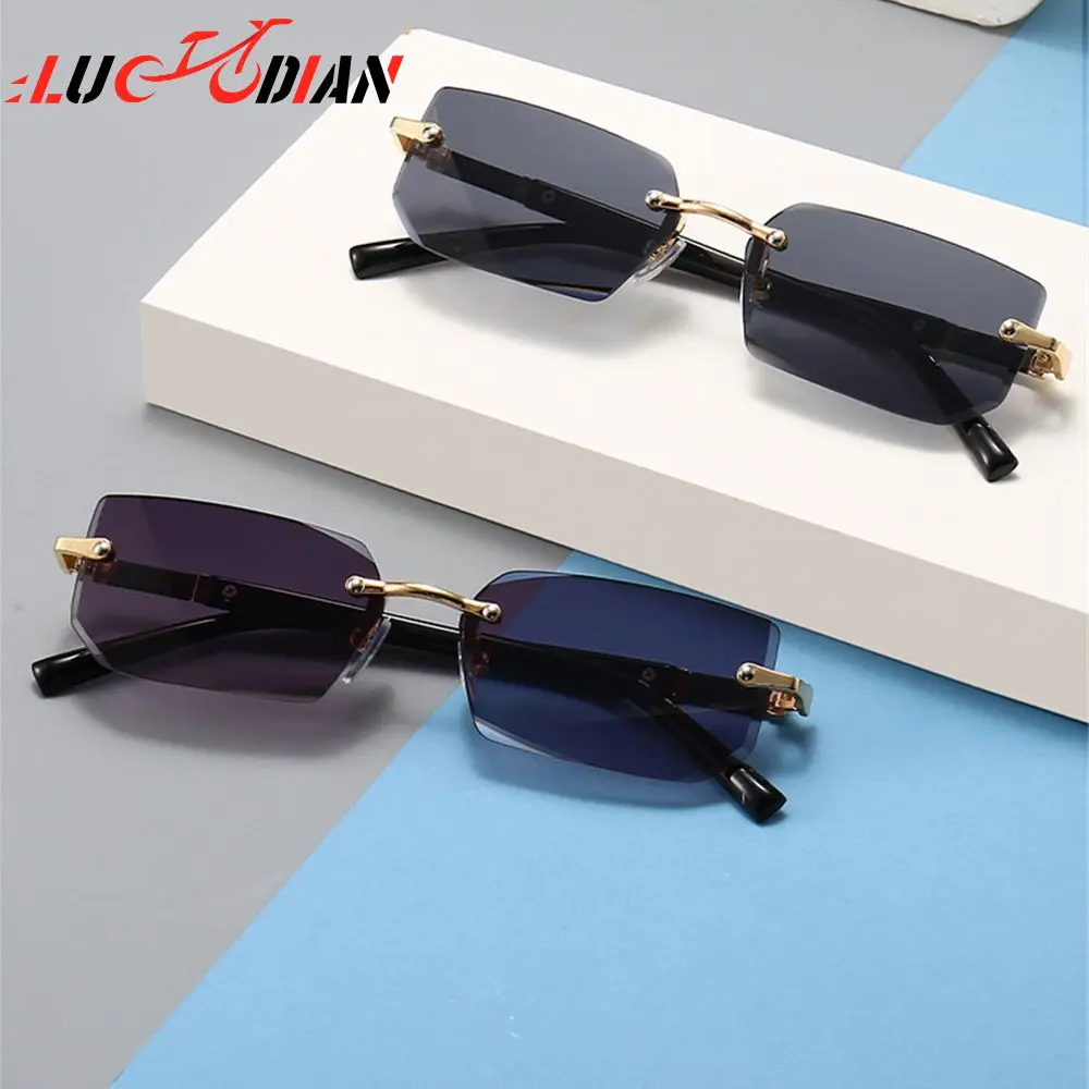 

Polarized Shades Uv400 Rectangular Sunglasses Personality Rimless Eyeglasses Goggles Frameless Eyewear Sunshade Sunglasses