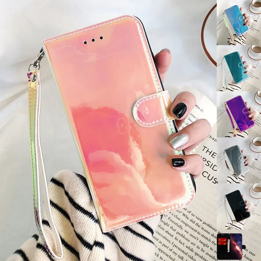 Модный зеркальный чехол из искусственной кожи для Samsung Galaxy S6 S7 Edge M13 M23 M31 M31S M32 M33 M51